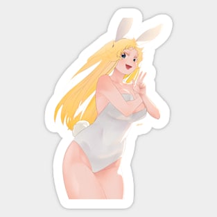 White Bunny Girl Sticker